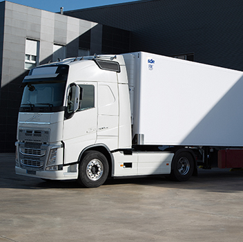 L'avant d'une remorque frigorifique