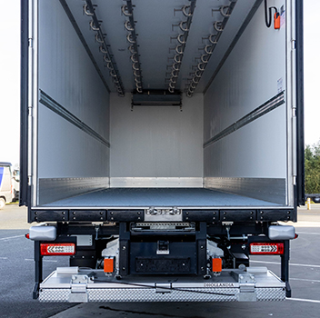 Intérieur d'une remorque frigorifique